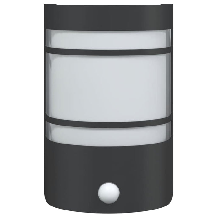 Lampă exterioară de perete cu senzor, negru, oțel inoxidabil - WALTI WALTI