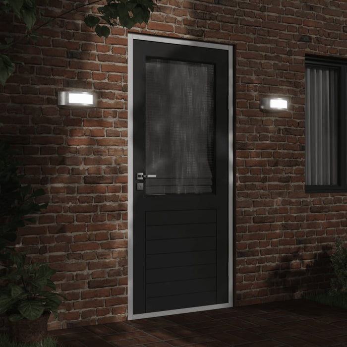 Corpuri de iluminat exterior de perete 2 buc argintiu oțel inox - WALTI WALTI