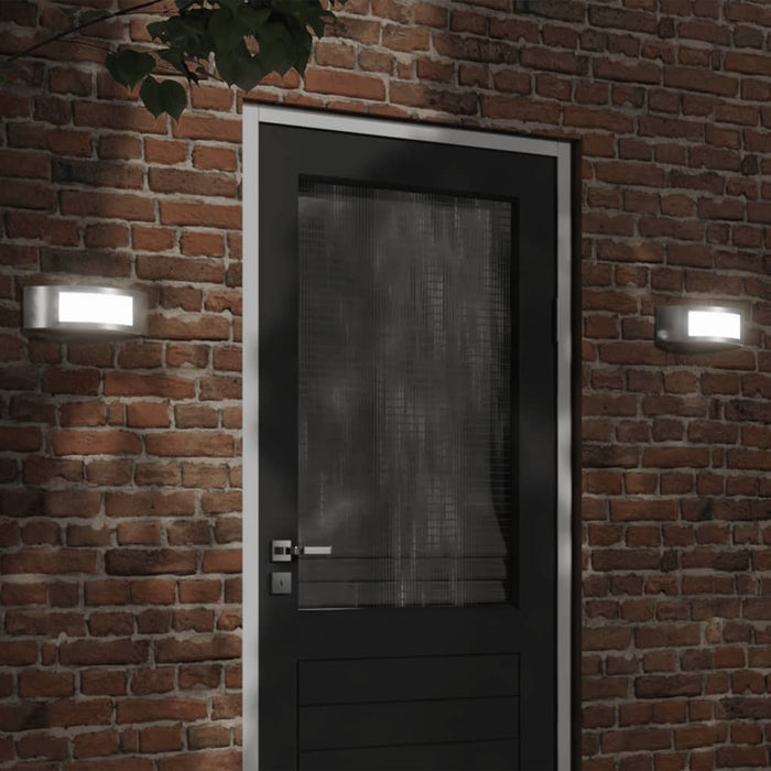 Corpuri de iluminat exterior de perete 2 buc argintiu oțel inox - WALTI WALTI