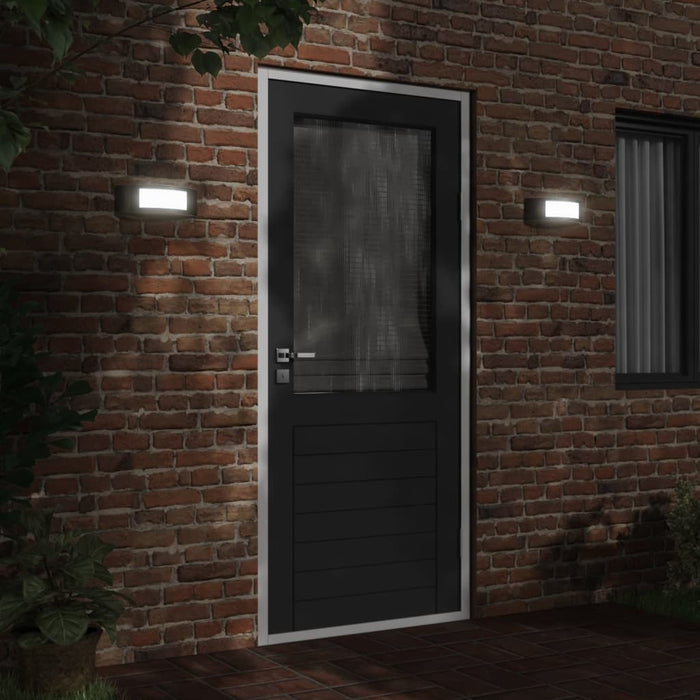 Corpuri de iluminat exterior de perete 2 buc argintiu oțel inox - WALTI WALTI