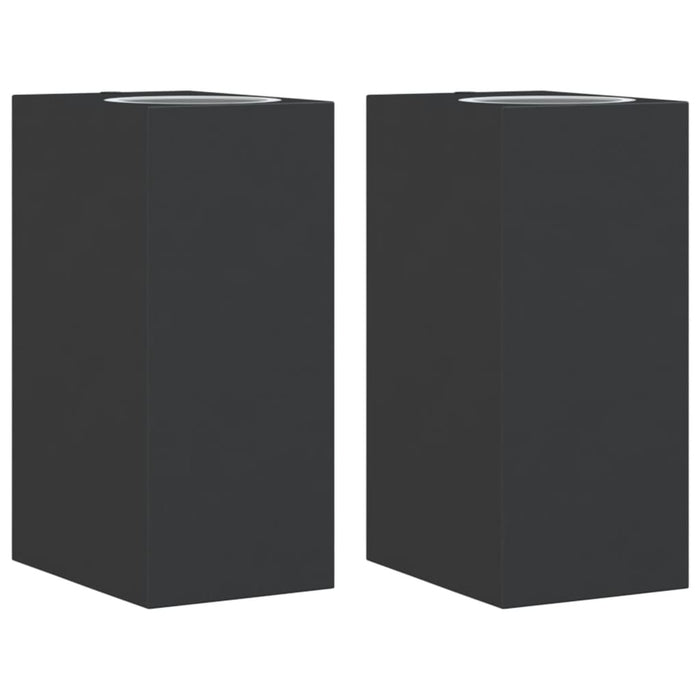 Lămpi exterioare de perete cu LED 2 buc. negru, aluminiu turnat - WALTI WALTI