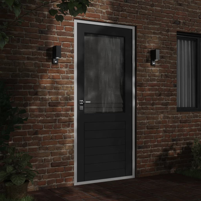 Lampă exterioară de perete cu LED/senzor, negru aluminiu turnat - WALTI WALTI