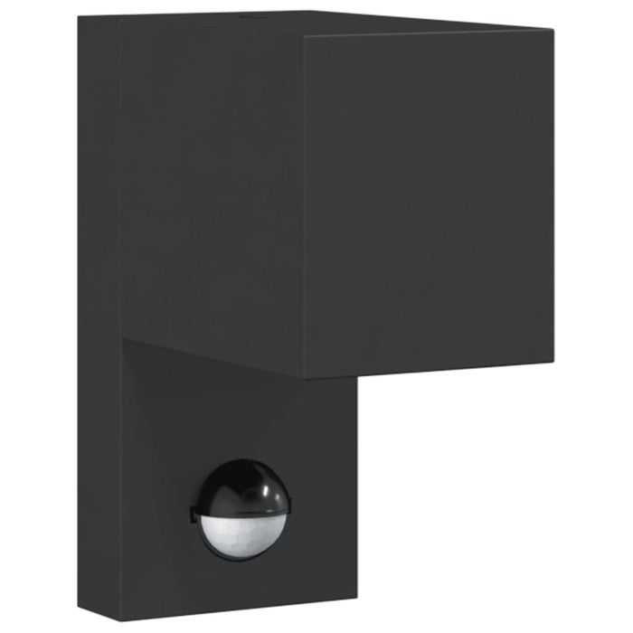 Lampă exterioară de perete cu LED/senzor, negru aluminiu turnat - WALTI WALTI