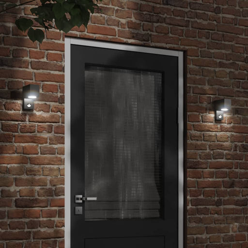 Lampă exterioară de perete cu LED/senzor, negru aluminiu turnat - WALTI WALTI