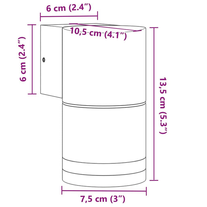 Lampă exterioară de perete, negru, aluminiu turnat sub presiune - WALTI WALTI