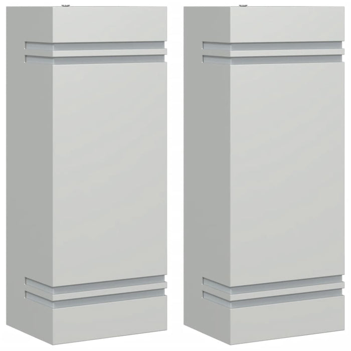 Corpuri de iluminat exterior de perete 2 buc argintiu oțel inox - WALTI WALTI