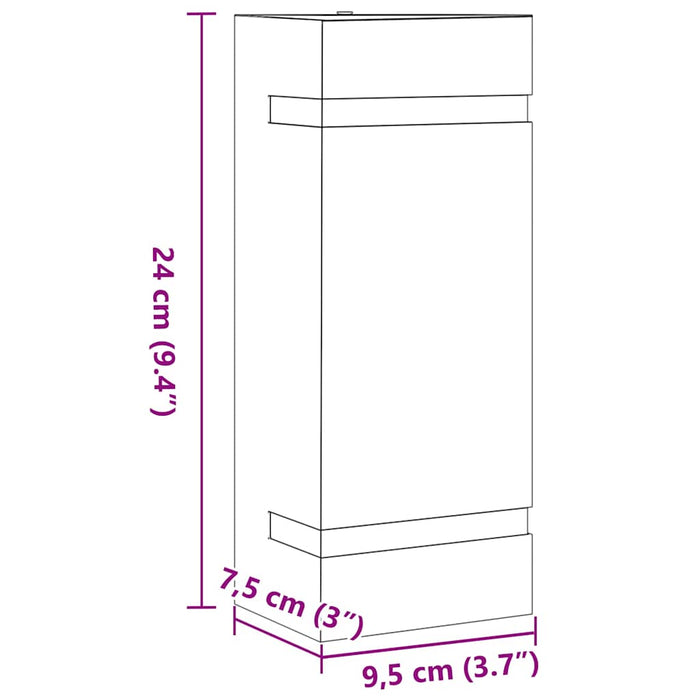 Corpuri de iluminat exterior de perete 2 buc argintiu oțel inox - WALTI WALTI