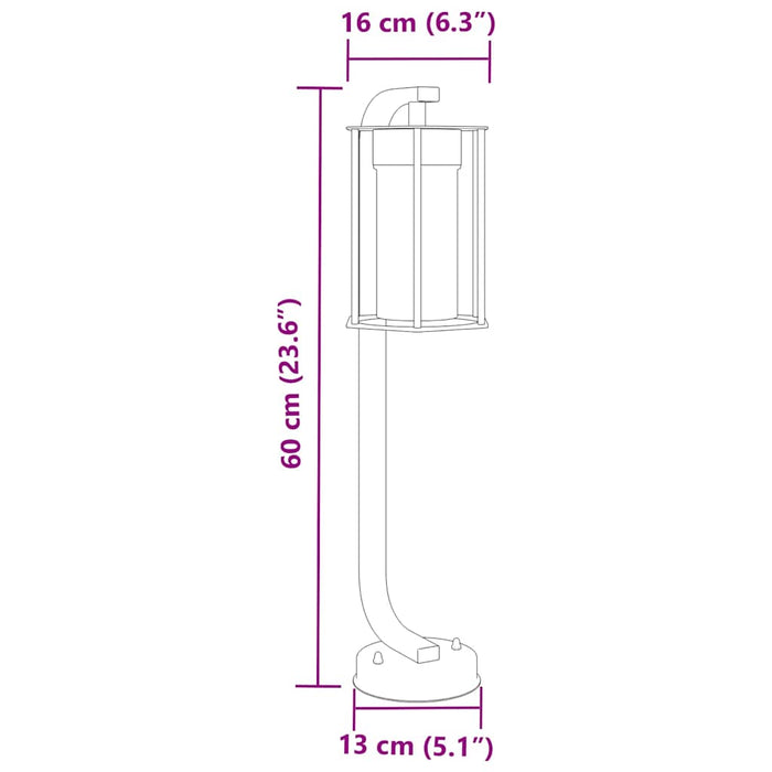 Lămpi de podea de exterior 3 buc. negru 60 cm oțel inoxidabil - WALTI WALTI