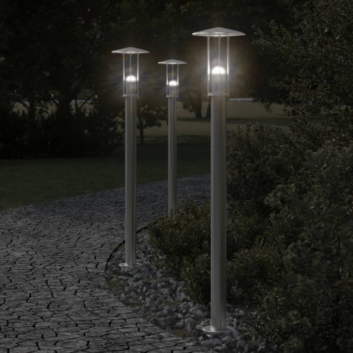 Lampă exterioară de podea, argintiu, 100 cm, oțel inoxidabil - WALTI WALTI