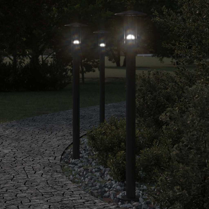 Lămpi de podea de exterior 3 buc. negru 100 cm oțel inoxidabil - WALTI WALTI