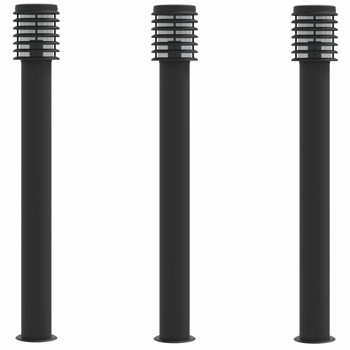 Lămpi de podea de exterior 3 buc. negru 110 cm oțel inoxidabil - WALTI WALTI
