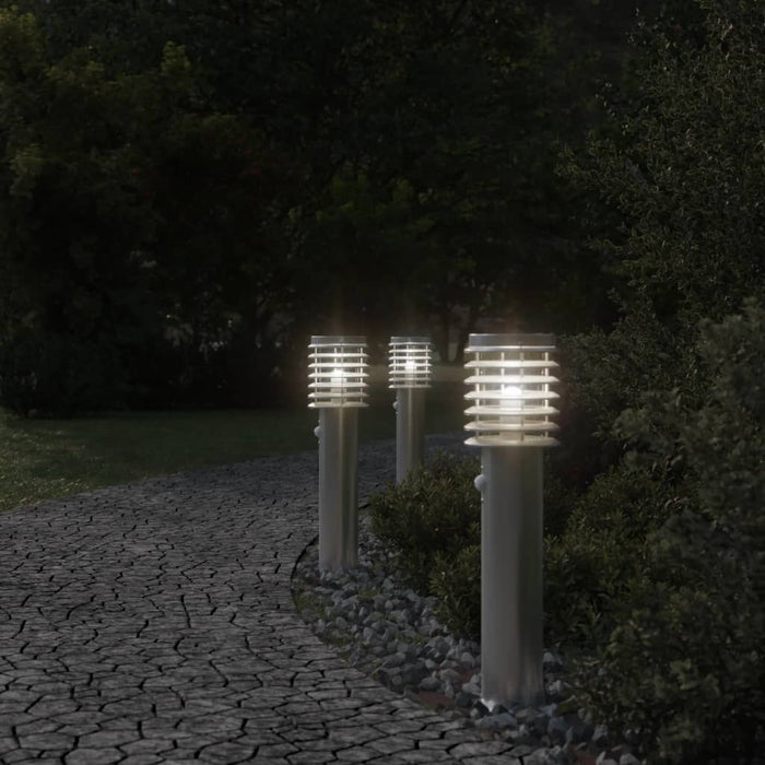 Lampă exterioară de podea cu senzor argintiu, 60 cm, oțel inox - WALTI WALTI