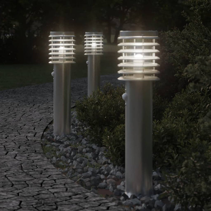 Lampă exterioară de podea cu senzor argintiu, 60 cm, oțel inox - WALTI WALTI