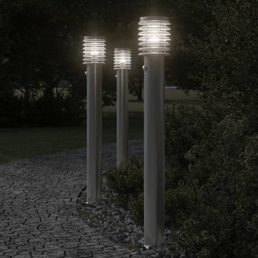 Lampă exterioară de podea cu senzor argintiu 110 cm, oțel inox - WALTI WALTI