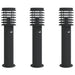 Lămpi exterioare de podea senzori 3 buc. negru 60 cm oțel inox - WALTI WALTI