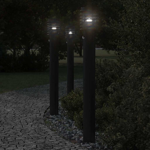 Lămpi exterioare de podea senzori 3 buc. negru 110 cm oțel inox - WALTI WALTI