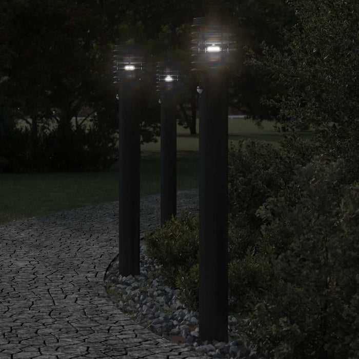 Lămpi exterioare de podea senzori 3 buc. negru 110 cm oțel inox - WALTI WALTI