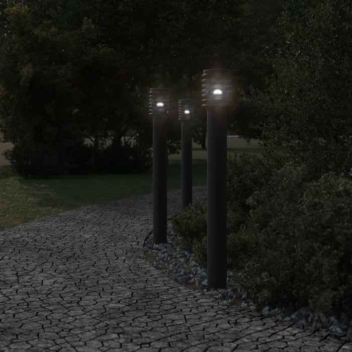 Lampă exterioară de podea cu priză, negru, 110 cm, oțel inox - WALTI WALTI