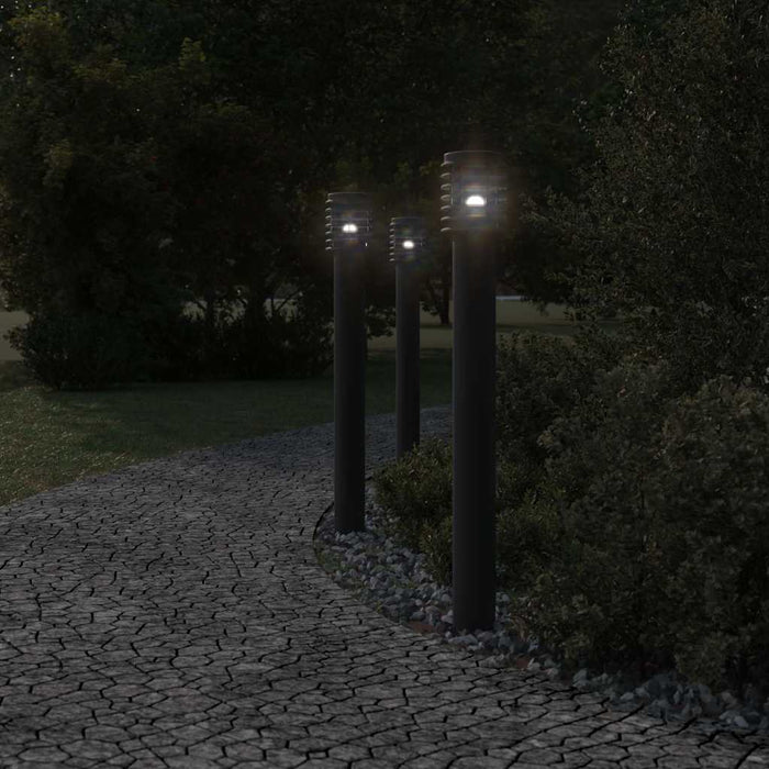 Lămpi de podea de exterior 3 buc negru 110 cm oțel inoxidabil - WALTI WALTI