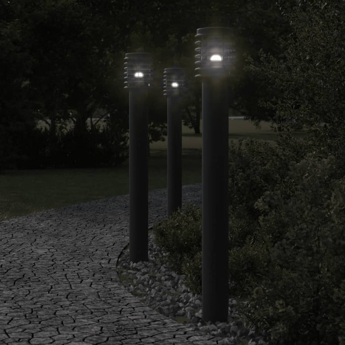 Lămpi de podea de exterior 3 buc negru 110 cm oțel inoxidabil - WALTI WALTI