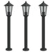 Lămpi de podea de exterior 3 buc. negru 80 cm oțel inoxidabil - WALTI WALTI
