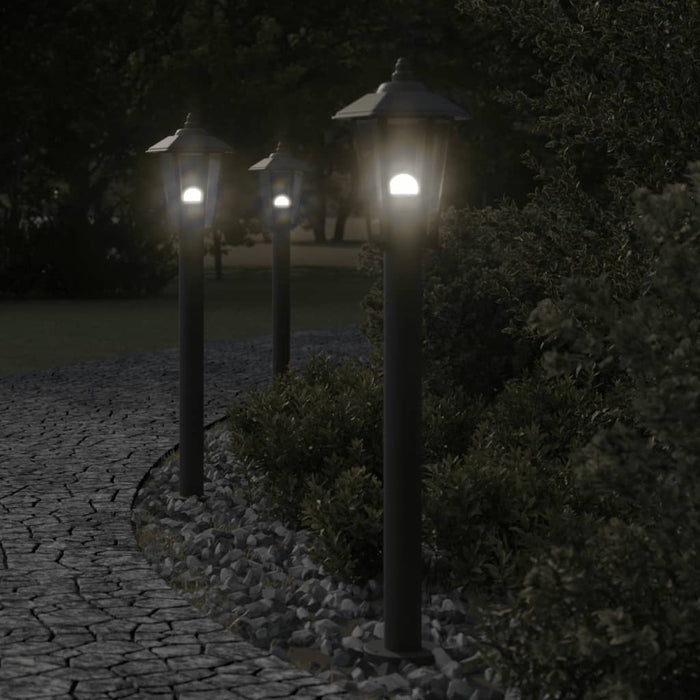 Lămpi de podea de exterior 3 buc. negru 80 cm oțel inoxidabil - WALTI WALTI