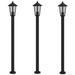 Lămpi de podea de exterior 3 buc. negru 120 cm oțel inoxidabil - WALTI WALTI
