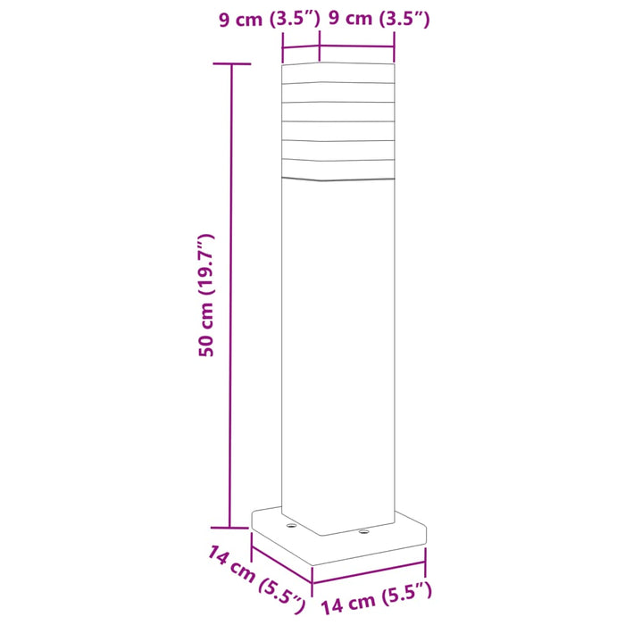 Lămpi de podea de exterior, 3 buc., negru, 50 cm, aluminiu - WALTI WALTI