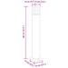 Lămpi de podea de exterior, 3 buc., negru, 80 cm, aluminiu - WALTI WALTI