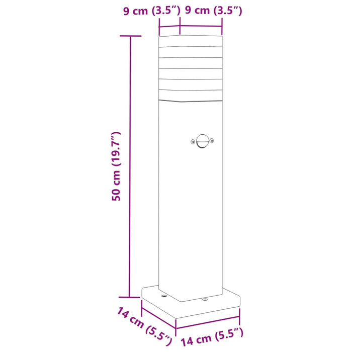 Lampă exterioară de podea cu senzor, negru, 50 cm, aluminiu - WALTI WALTI
