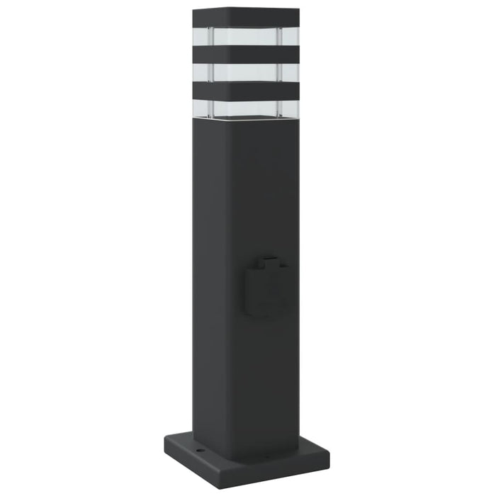 Lămpi exterioare de podea cu priză, 3 buc. negru 50 cm aluminiu - WALTI WALTI