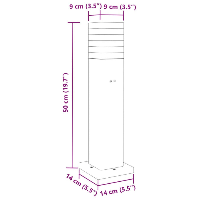 Lămpi exterioare de podea cu priză, 3 buc. negru 50 cm aluminiu - WALTI WALTI