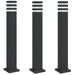 Lămpi exterioare de podea cu priză, 3 buc. negru 80 cm aluminiu - WALTI WALTI