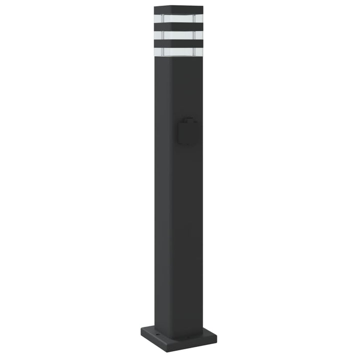 Lămpi exterioare de podea cu priză, 3 buc. negru 80 cm aluminiu - WALTI WALTI