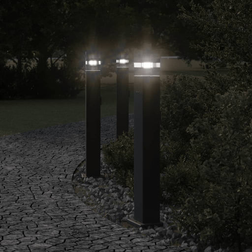 Lămpi exterioare de podea cu priză, 3 buc. negru 80 cm aluminiu - WALTI WALTI