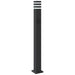 Lampă exterioară de podea cu priză, negru, 110 cm, aluminiu - WALTI WALTI
