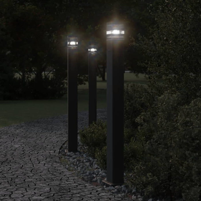 Lampă exterioară de podea cu priză, negru, 110 cm, aluminiu - WALTI WALTI