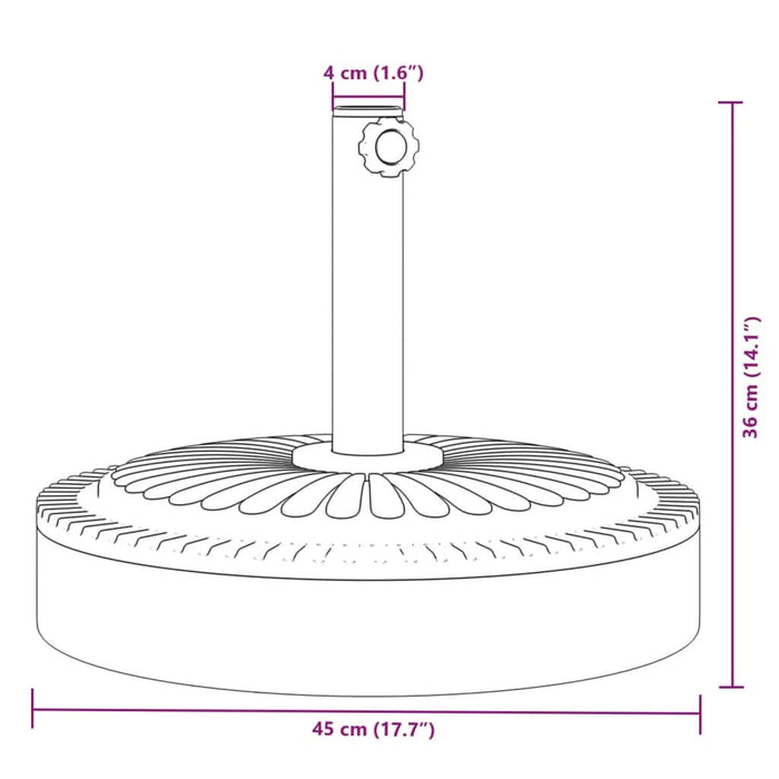 Suport umbrelă pentru stâlpi Ø38 / 48 mm, 25 kg, rotund - WALTI WALTI