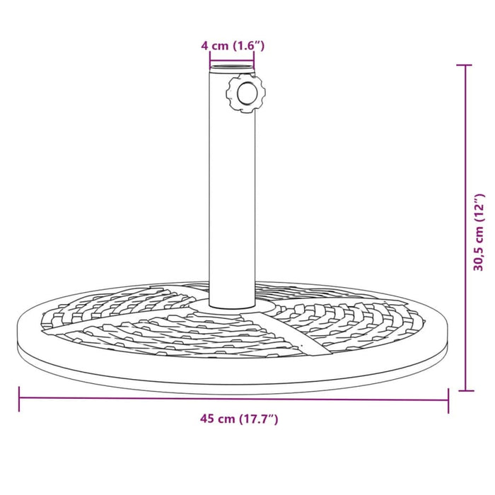 Suport umbrelă pentru stâlpi Ø38 / 48 mm, 12 kg, rotund - WALTI WALTI