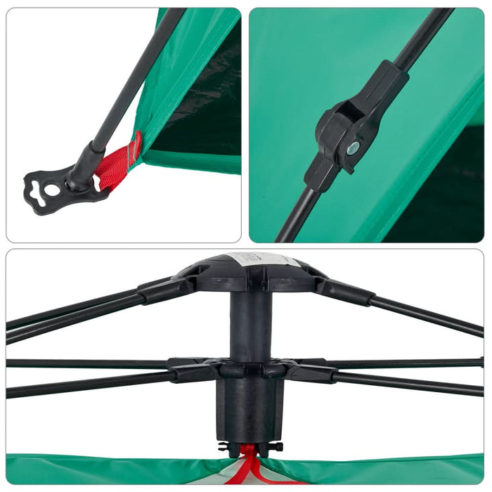 Cort camping 2 persoane verde marin impermeabil setare rapidă - WALTI WALTI