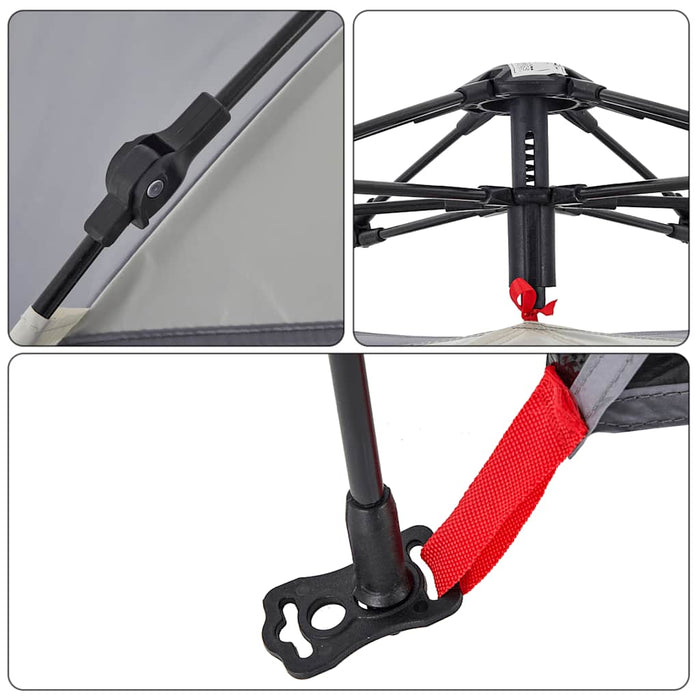 Cort camping 2 persoane gri impermeabil setare rapidă - WALTI WALTI