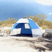 Cort camping 2 persoane albastru azur impermeabil setare rapidă - WALTI WALTI
