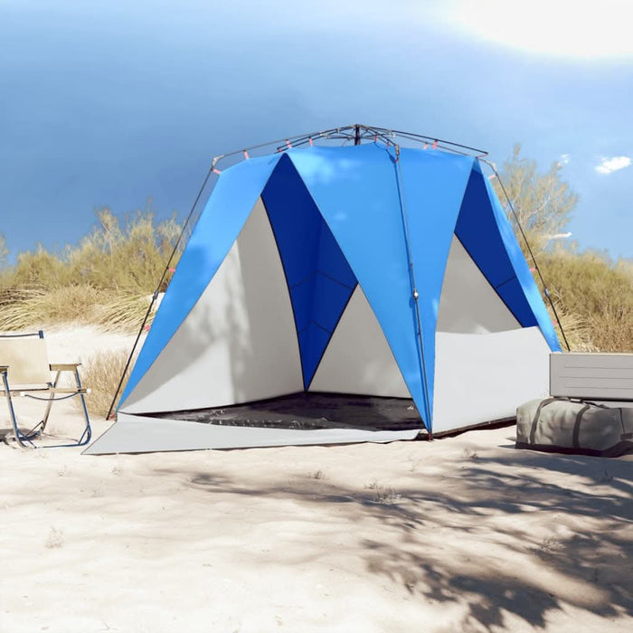 Cort camping 4 persoane albastru azur impermeabil setare rapidă - WALTI WALTI