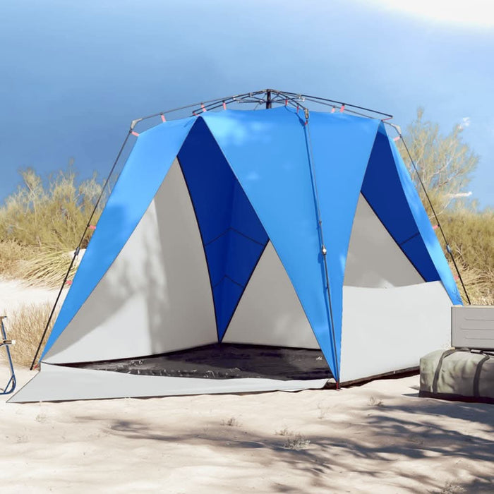 Cort camping 4 persoane albastru azur impermeabil setare rapidă - WALTI WALTI