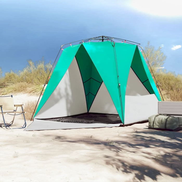 Cort camping 4 persoane verde marin impermeabil setare rapidă - WALTI WALTI