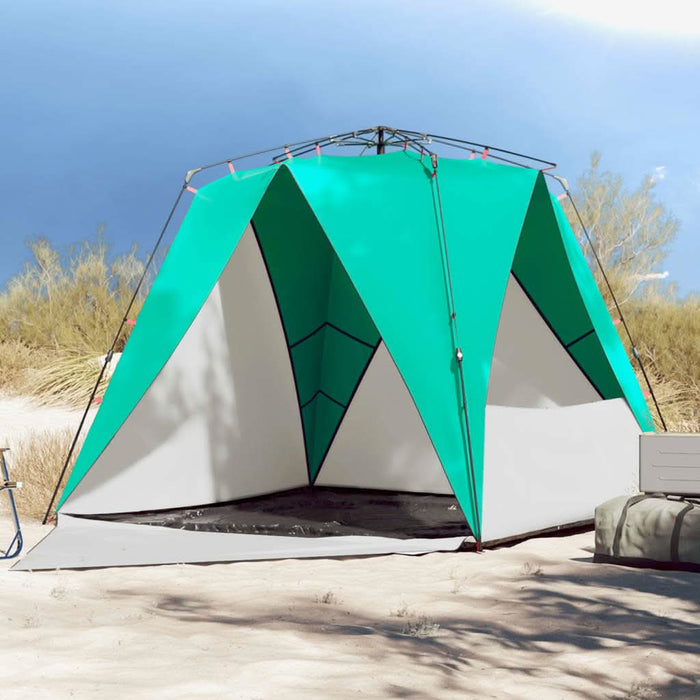 Cort camping 4 persoane verde marin impermeabil setare rapidă - WALTI WALTI