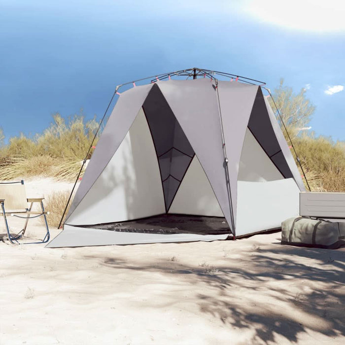 Cort camping 4 persoane gri impermeabil setare rapidă - WALTI WALTI