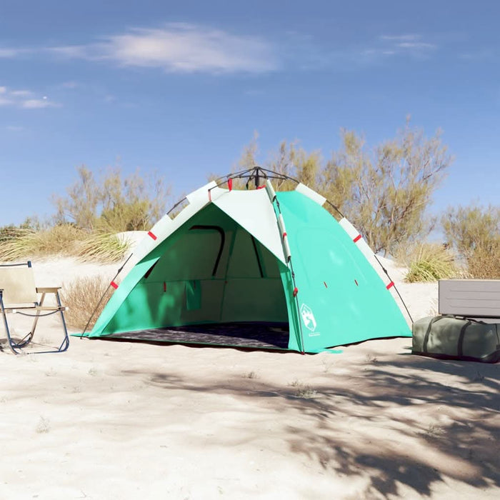 Cort camping 3 persoane verde marin impermeabil setare rapidă - WALTI WALTI