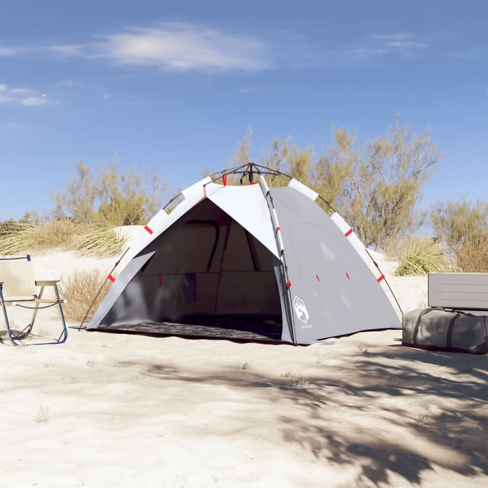 Cort camping 3 persoane gri impermeabil setare rapidă - WALTI WALTI