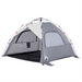 Cort camping 3 persoane gri impermeabil setare rapidă - WALTI WALTI
